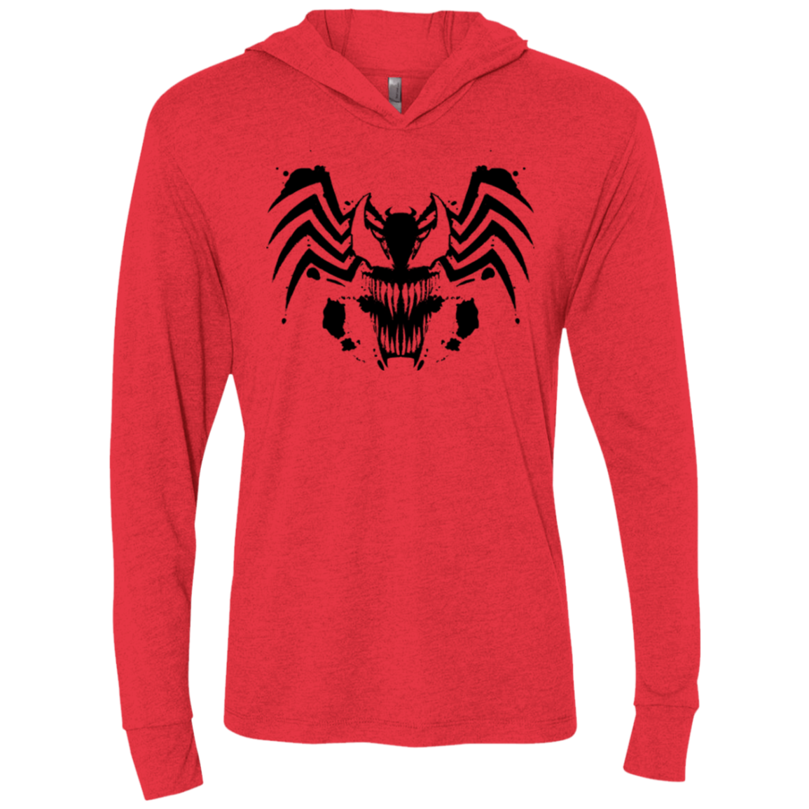 Symbiote Rorschach Triblend Long Sleeve Hoodie Tee