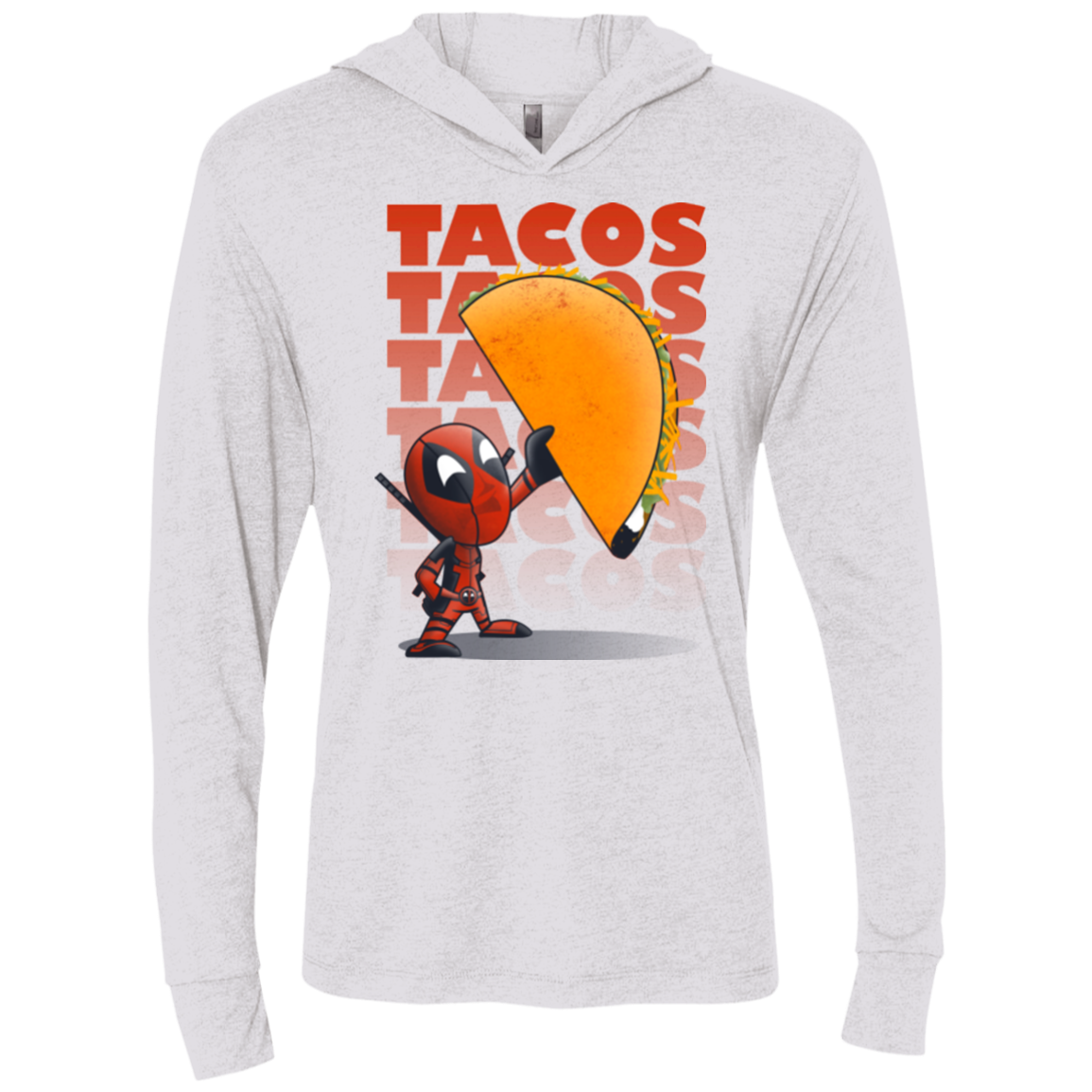 Tacos Triblend Long Sleeve Hoodie Tee
