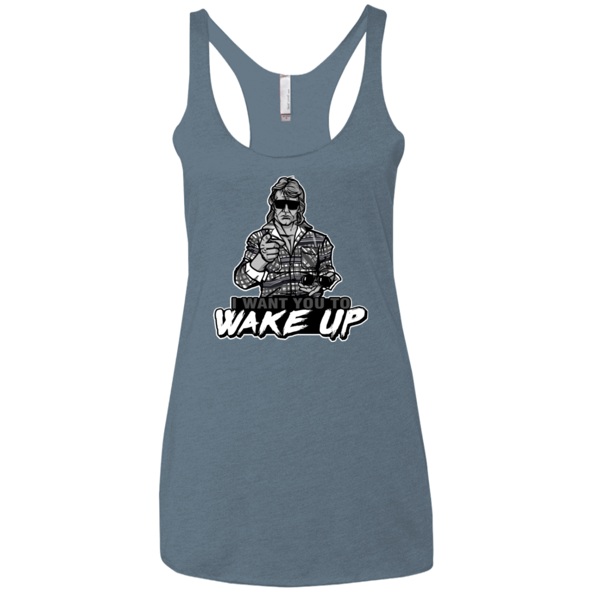 Wake Up Women's Triblend Racerback Tank