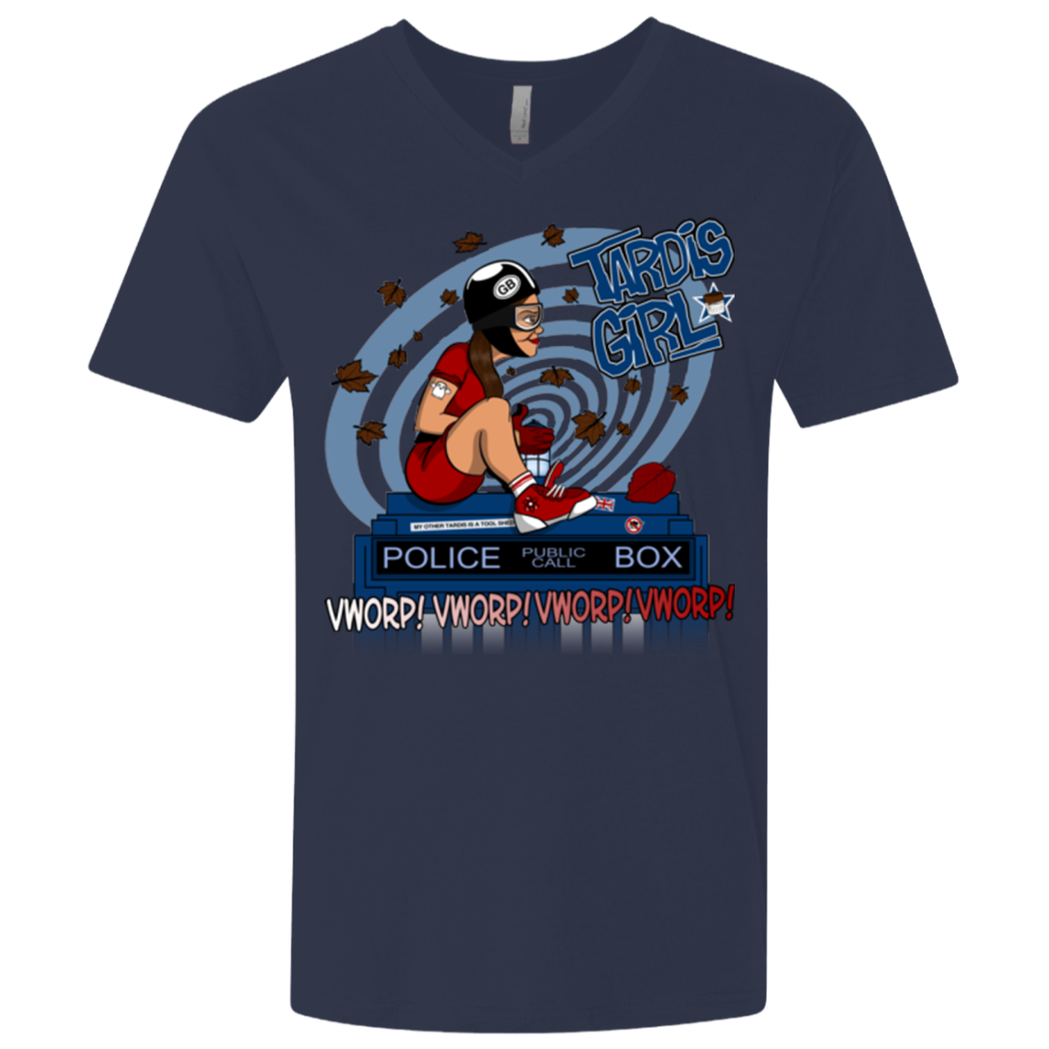 Tardis Girl Men's Premium V-Neck