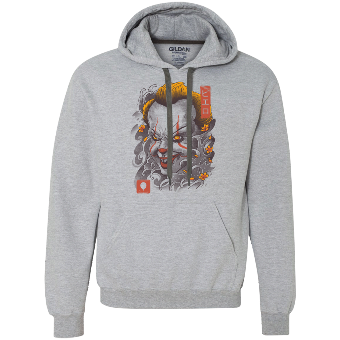 Oni Clown Mask Premium Fleece Hoodie