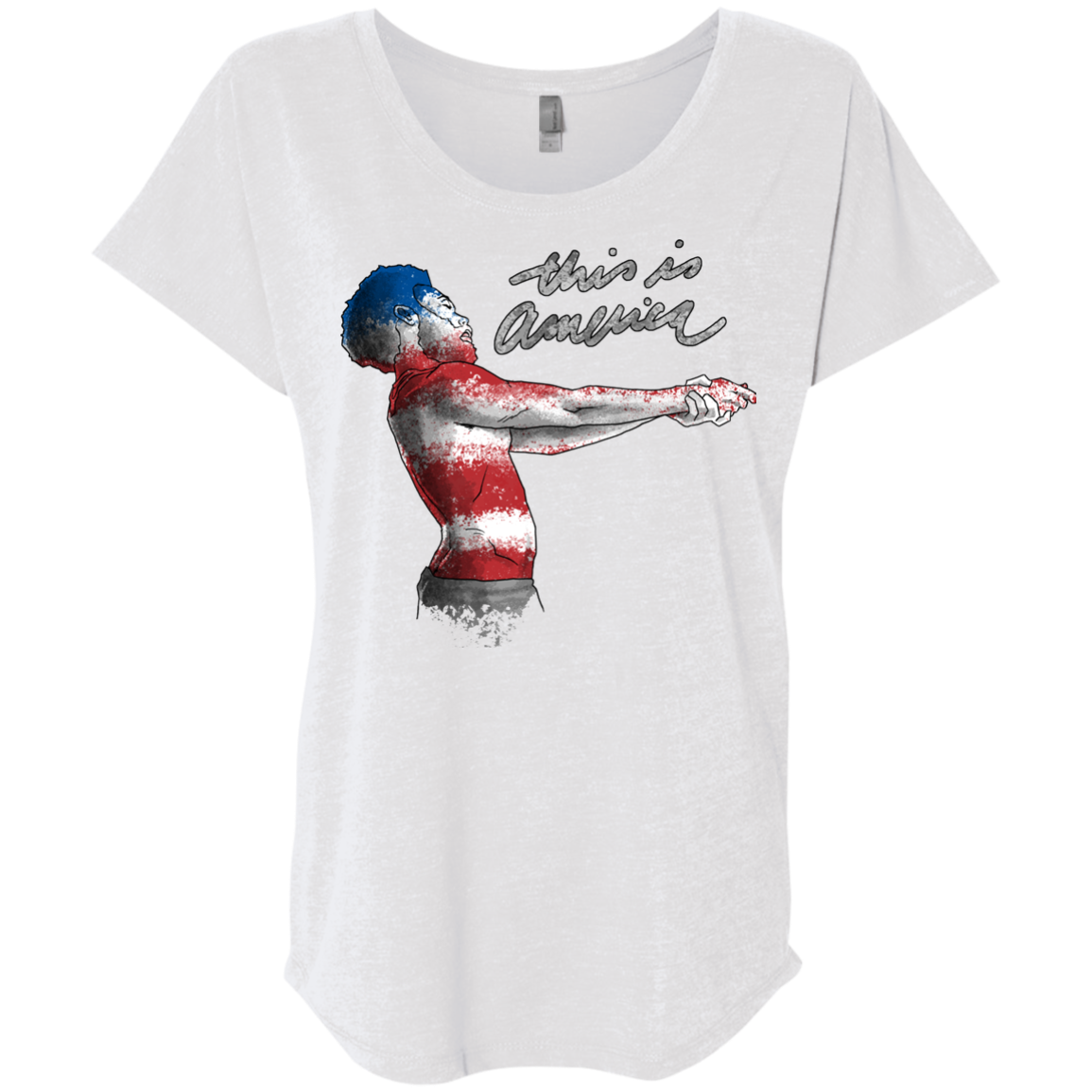 America Triblend Dolman Sleeve