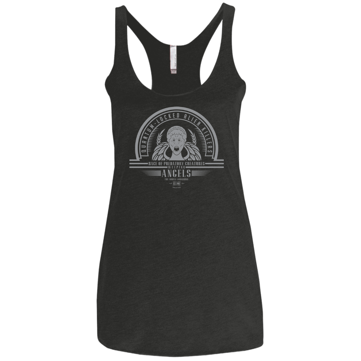 Who Villains Weeping Angels Women's Triblend Racerback Tank