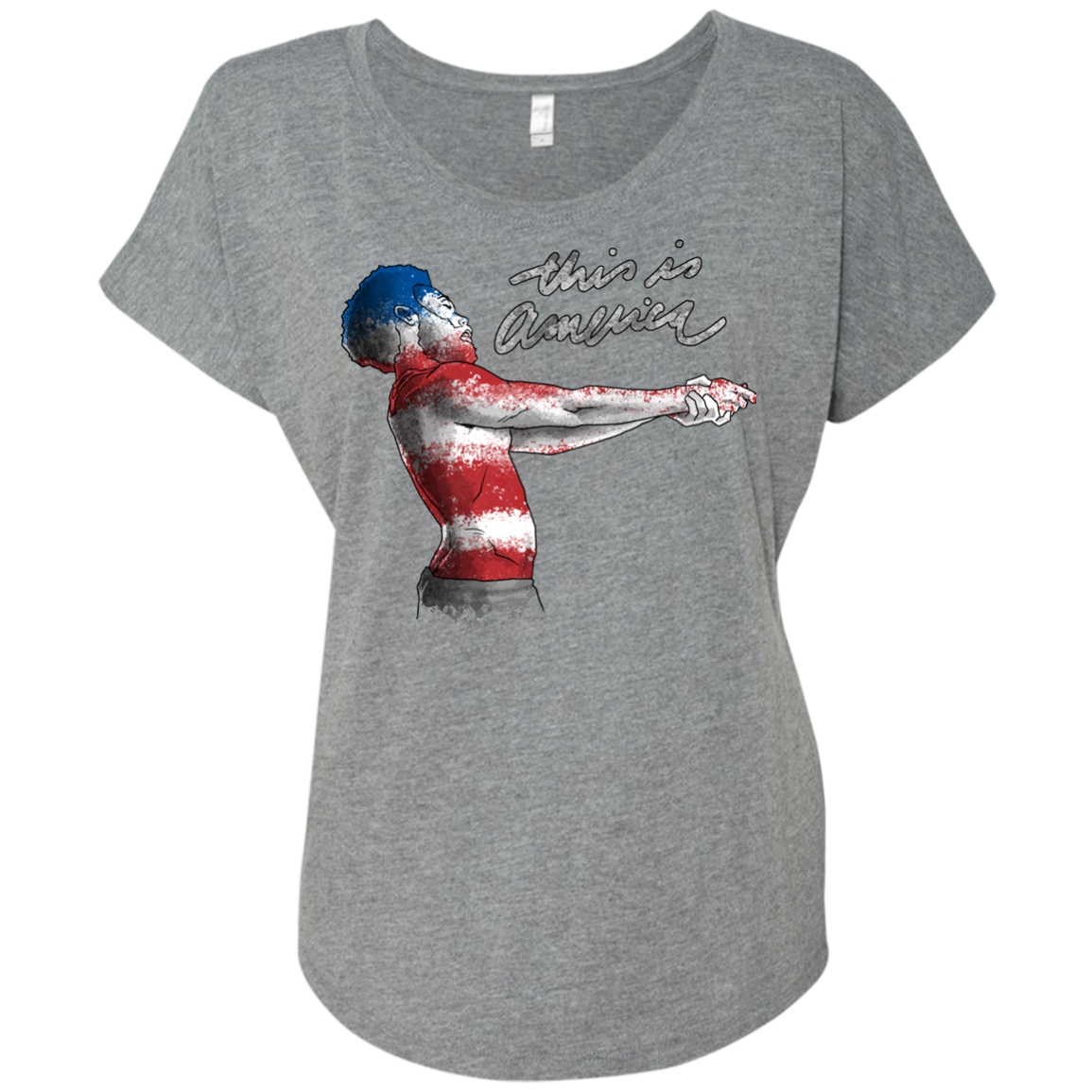 America Triblend Dolman Sleeve