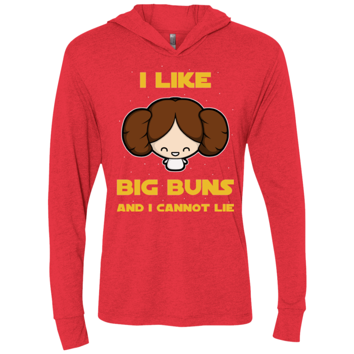 I Like Big Buns Triblend Long Sleeve Hoodie Tee
