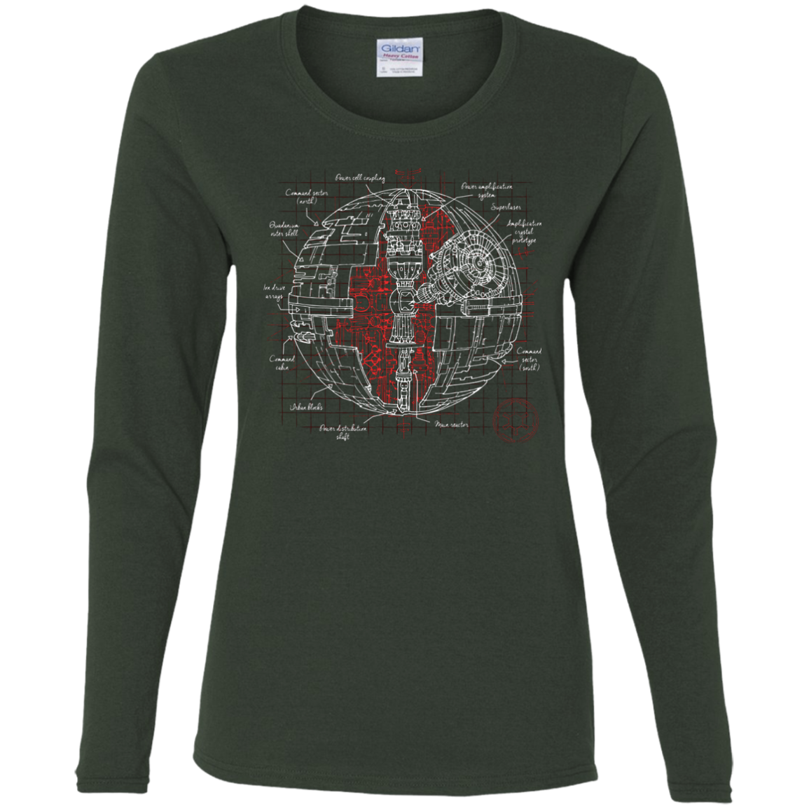 Death Star Plan Women's Long Sleeve T-Shirt