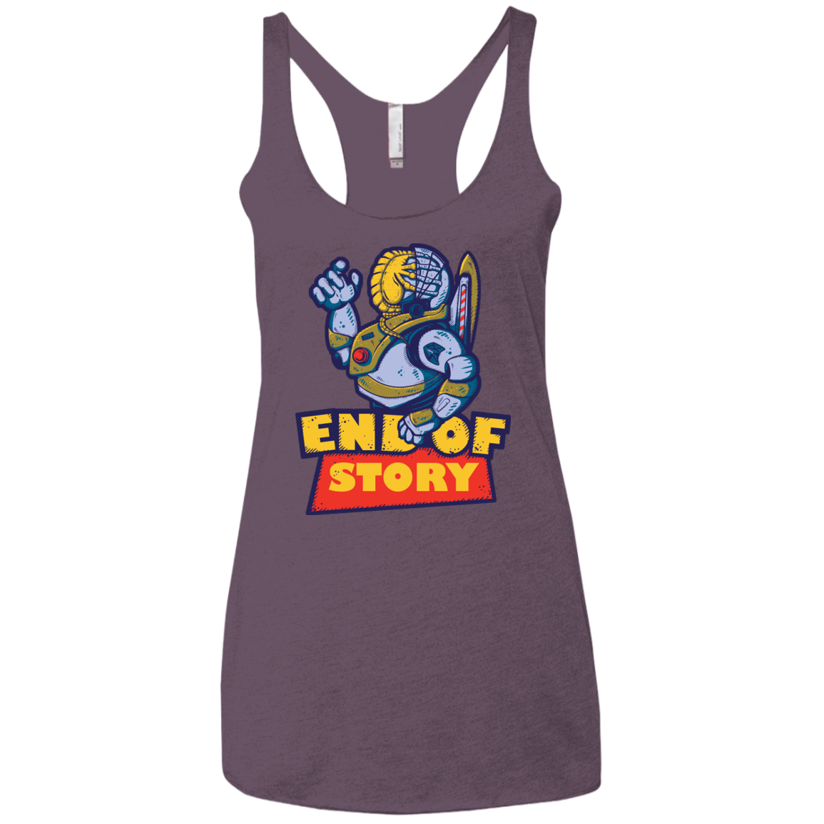 END OF STORY Women's Triblend Racerback Tank