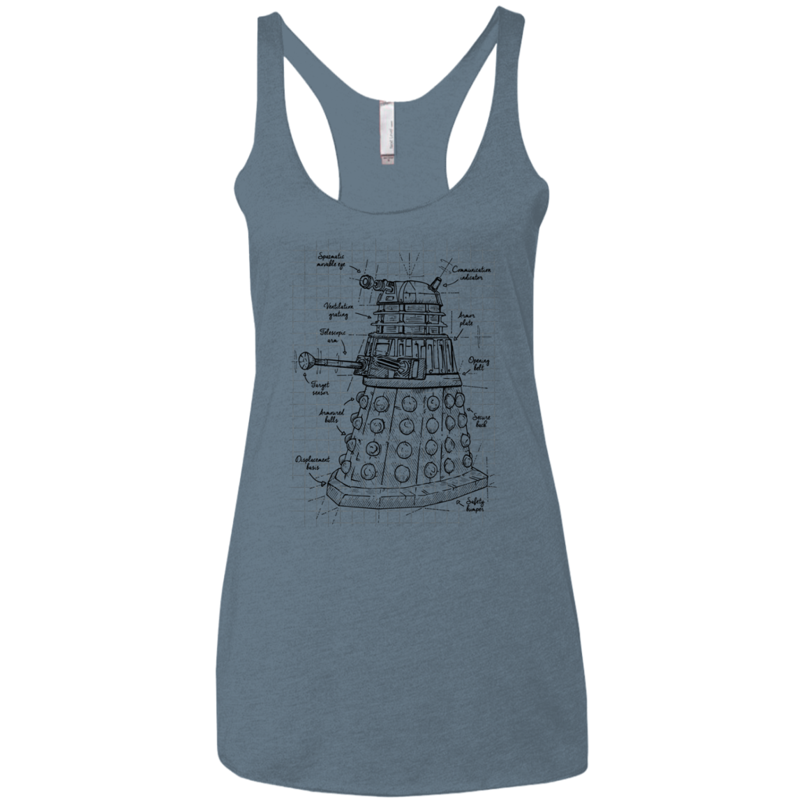 Dalek Plan Women's Triblend Racerback Tank
