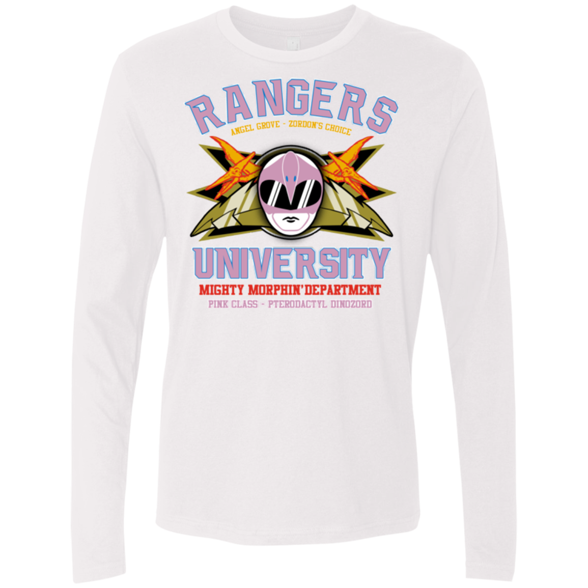 Rangers U Pink Ranger Men's Premium Long Sleeve