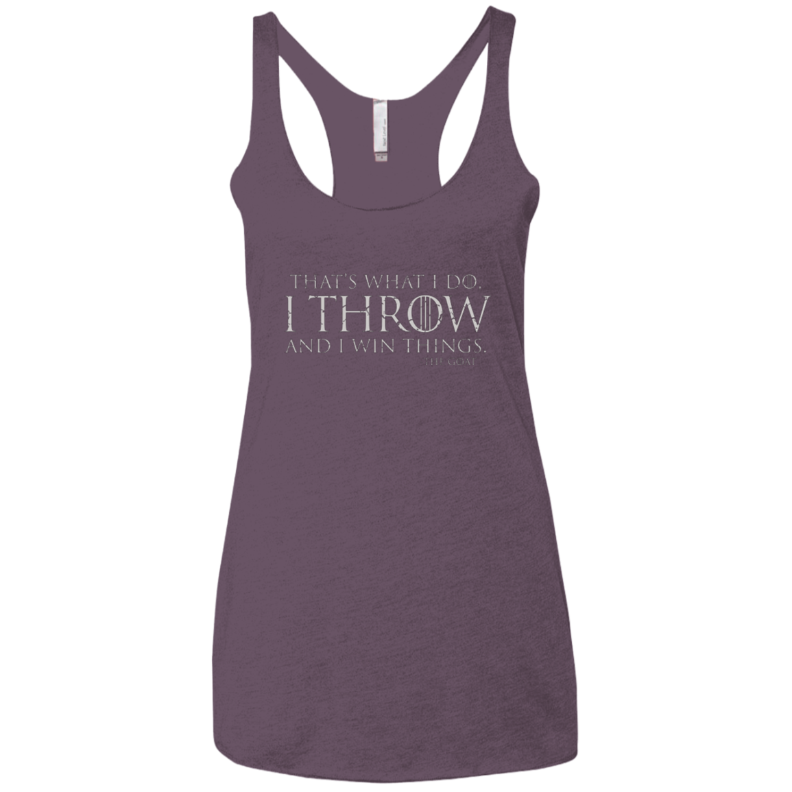 I Throw Women's Triblend Racerback Tank