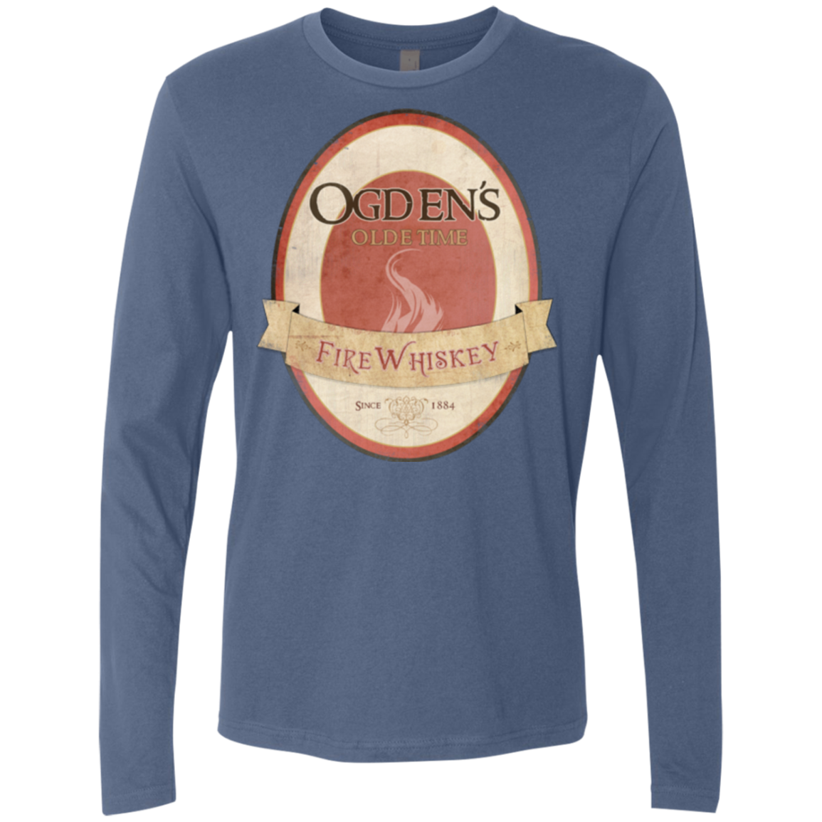Ogdens Fire Whiskey Men's Premium Long Sleeve