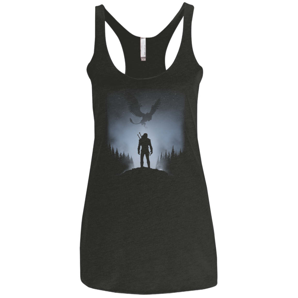 White Wolf Women's Triblend Racerback Tank