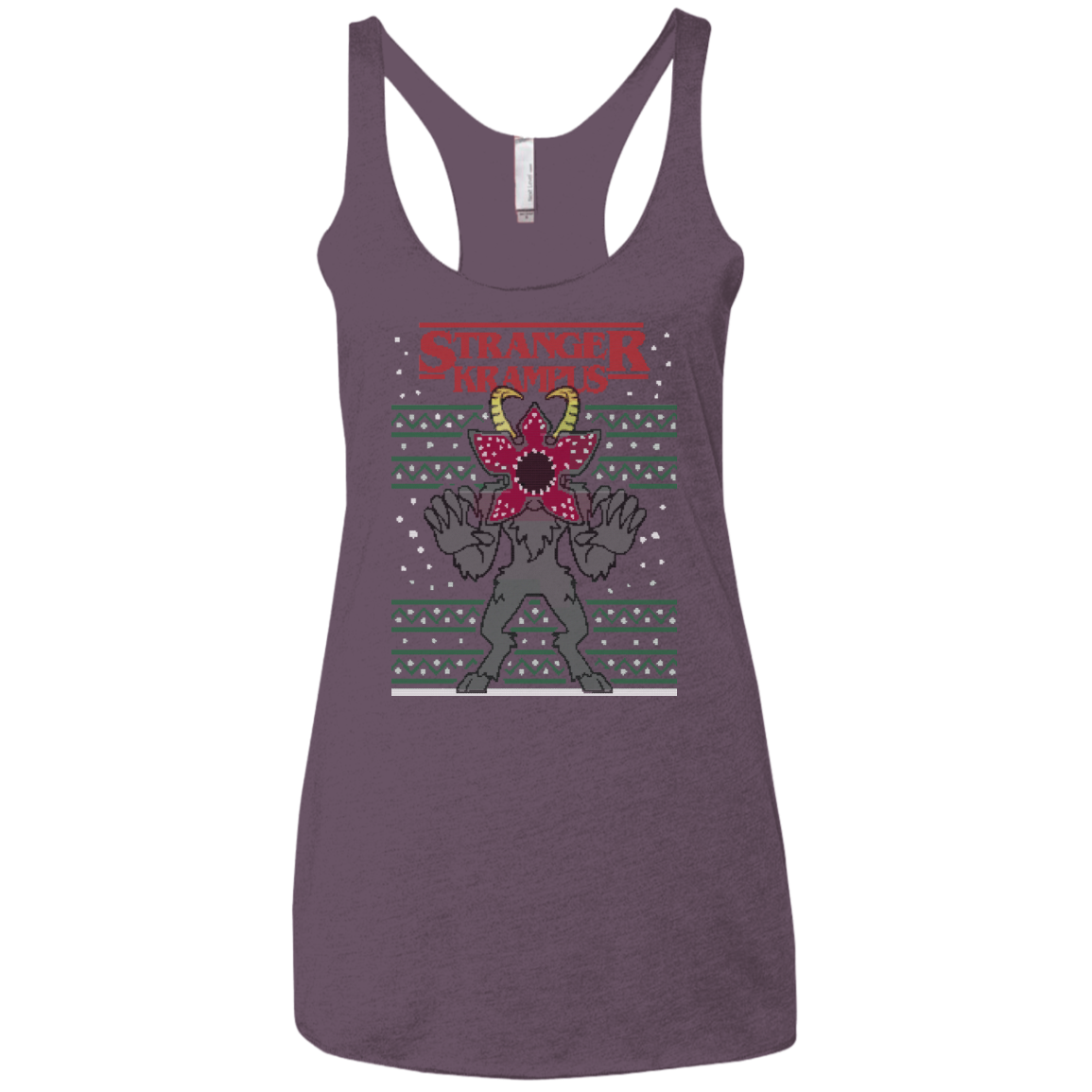 Stranger Krampus Women's Triblend Racerback Tank