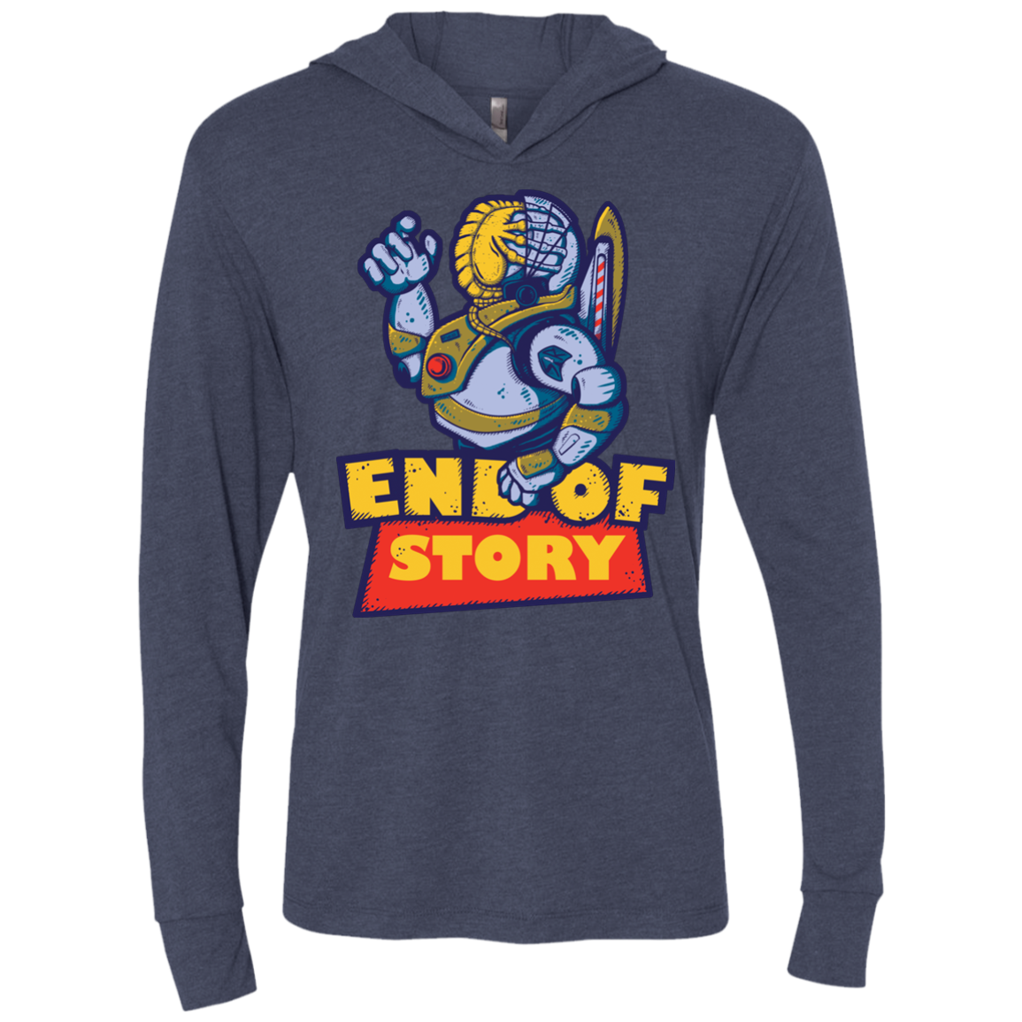 END OF STORY Triblend Long Sleeve Hoodie Tee