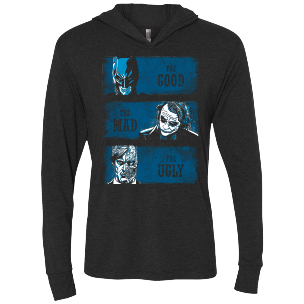 The Good the Mad and the Ugly Triblend Long Sleeve Hoodie Tee