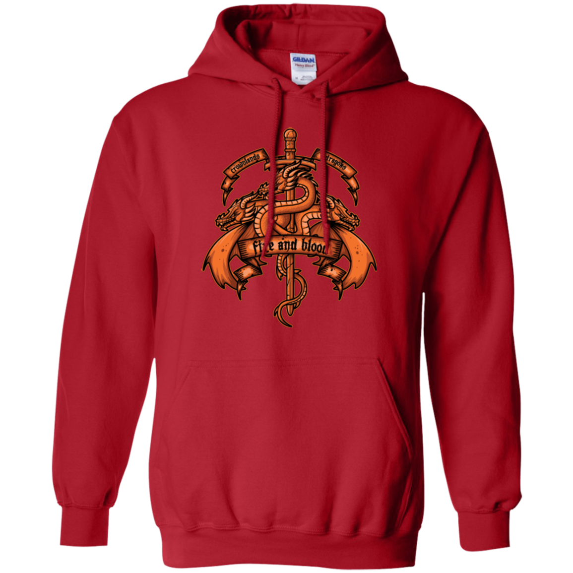 FIRE AND BLOOD Pullover Hoodie