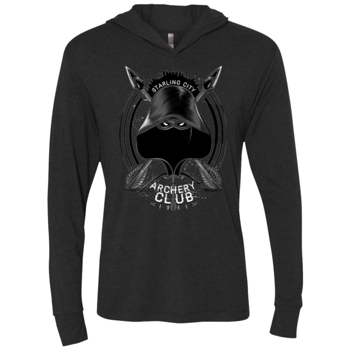 Archery Club Triblend Long Sleeve Hoodie Tee