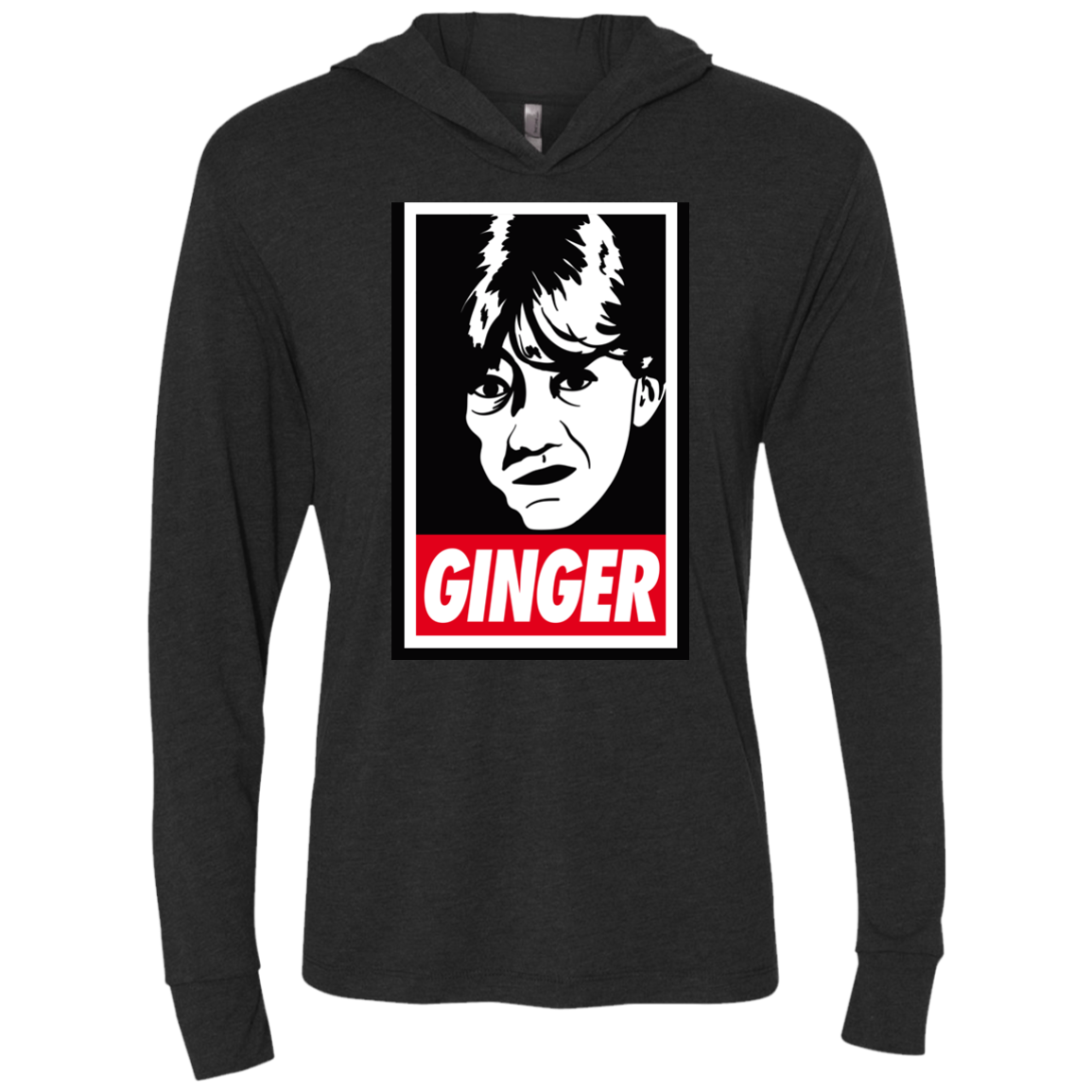 GINGER Triblend Long Sleeve Hoodie Tee
