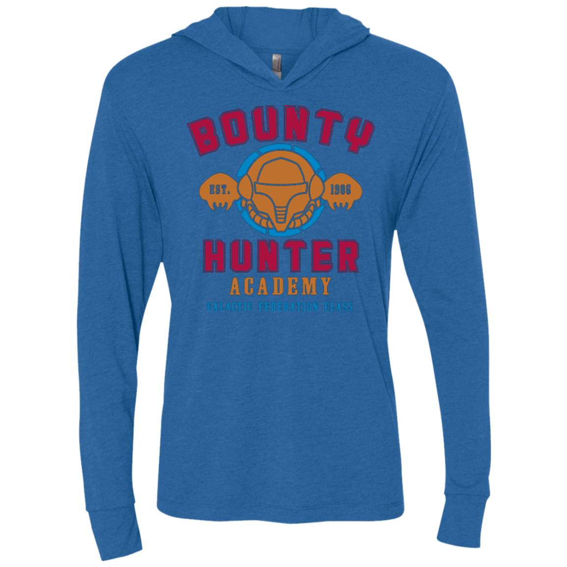 Bounty Hunter Academy Triblend Long Sleeve Hoodie Tee