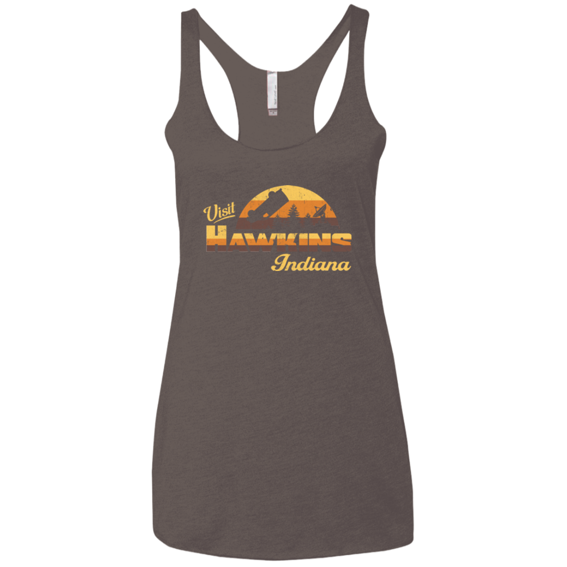 Visit Hawkins Women's Triblend Racerback Tank