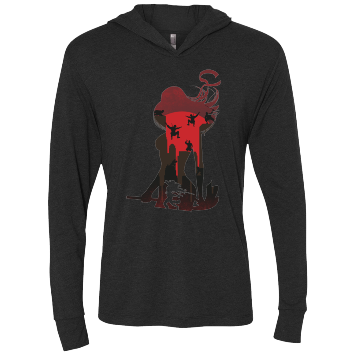 The Assassin Triblend Long Sleeve Hoodie Tee