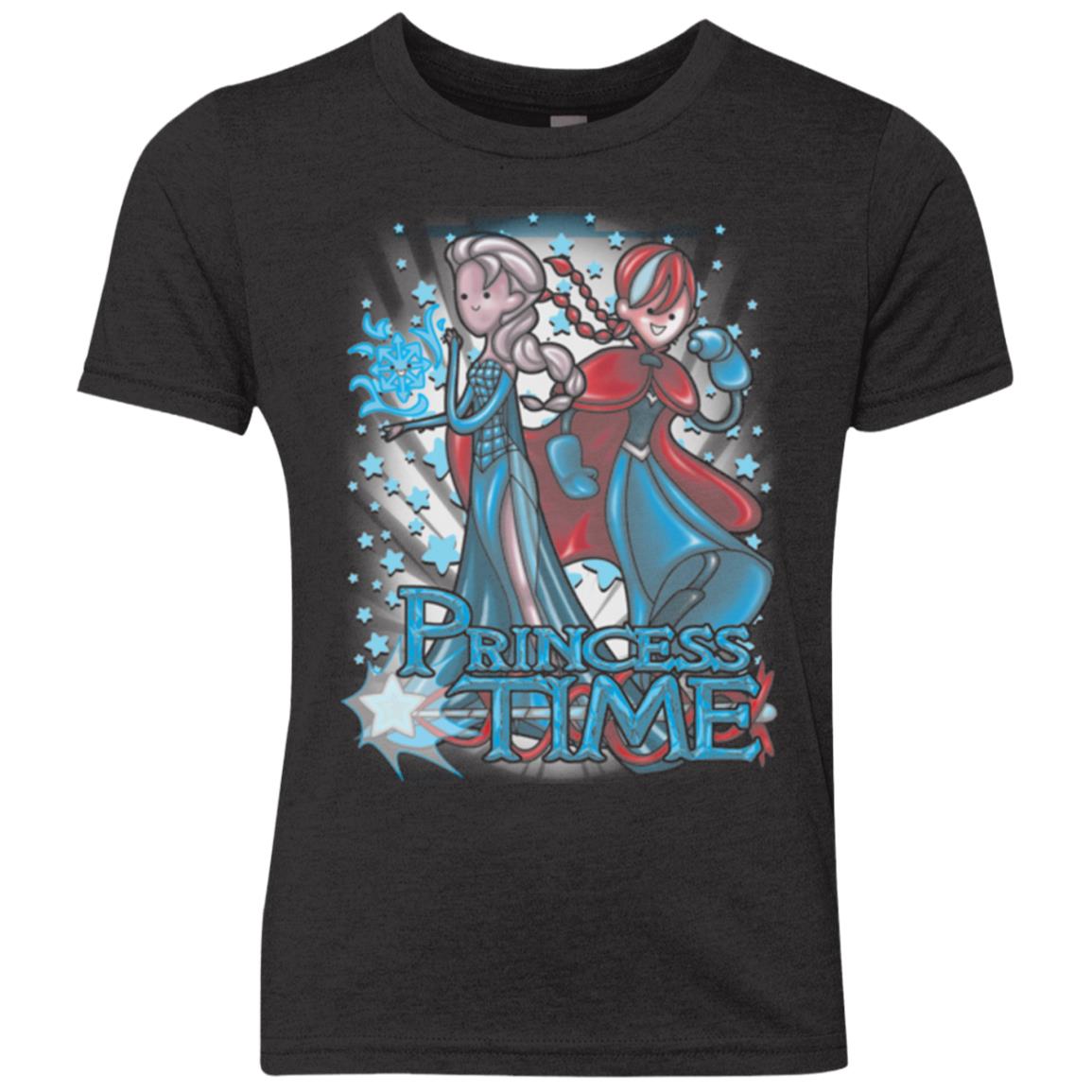 Princess Time Elsa Anna Youth Triblend T-Shirt