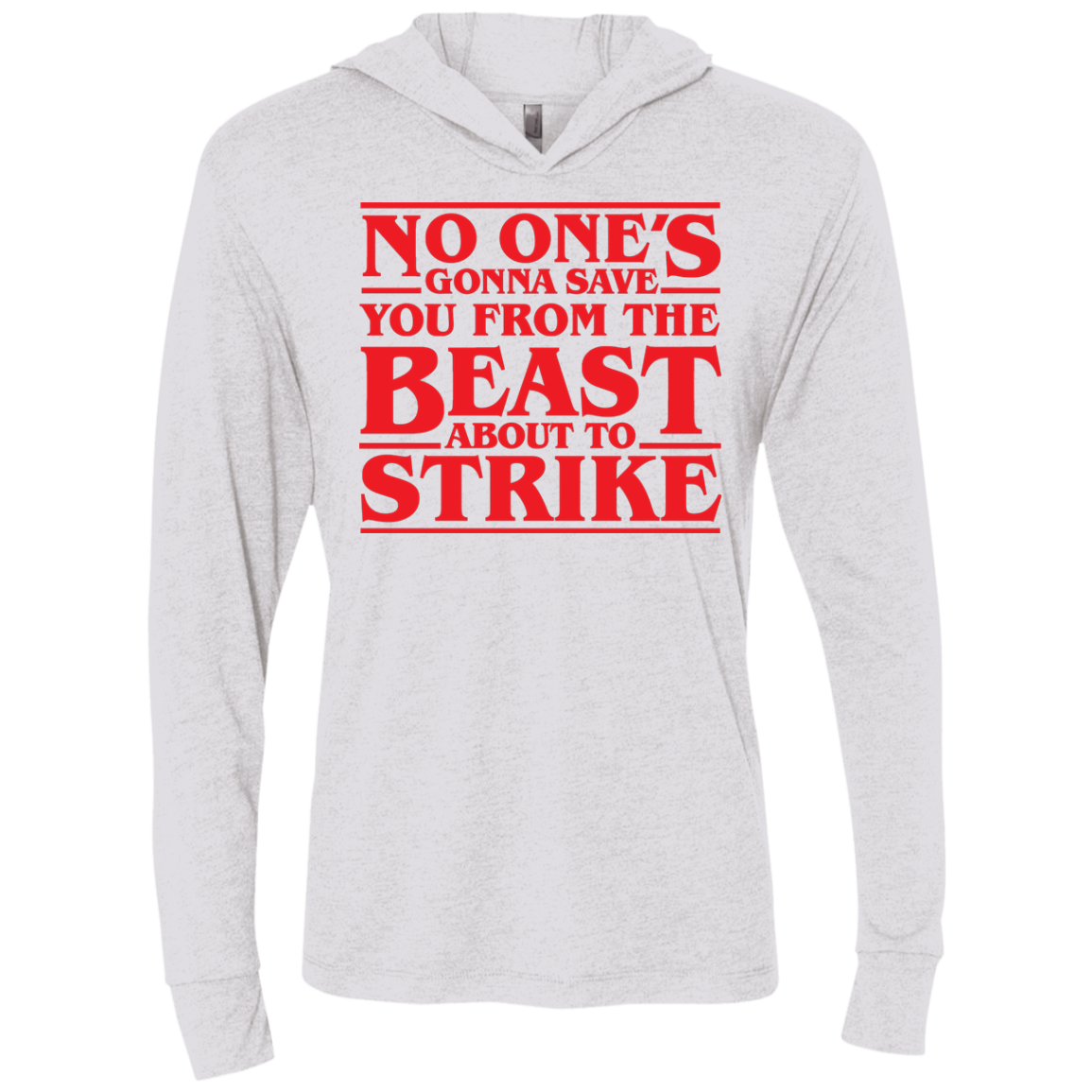 The Beast Triblend Long Sleeve Hoodie Tee