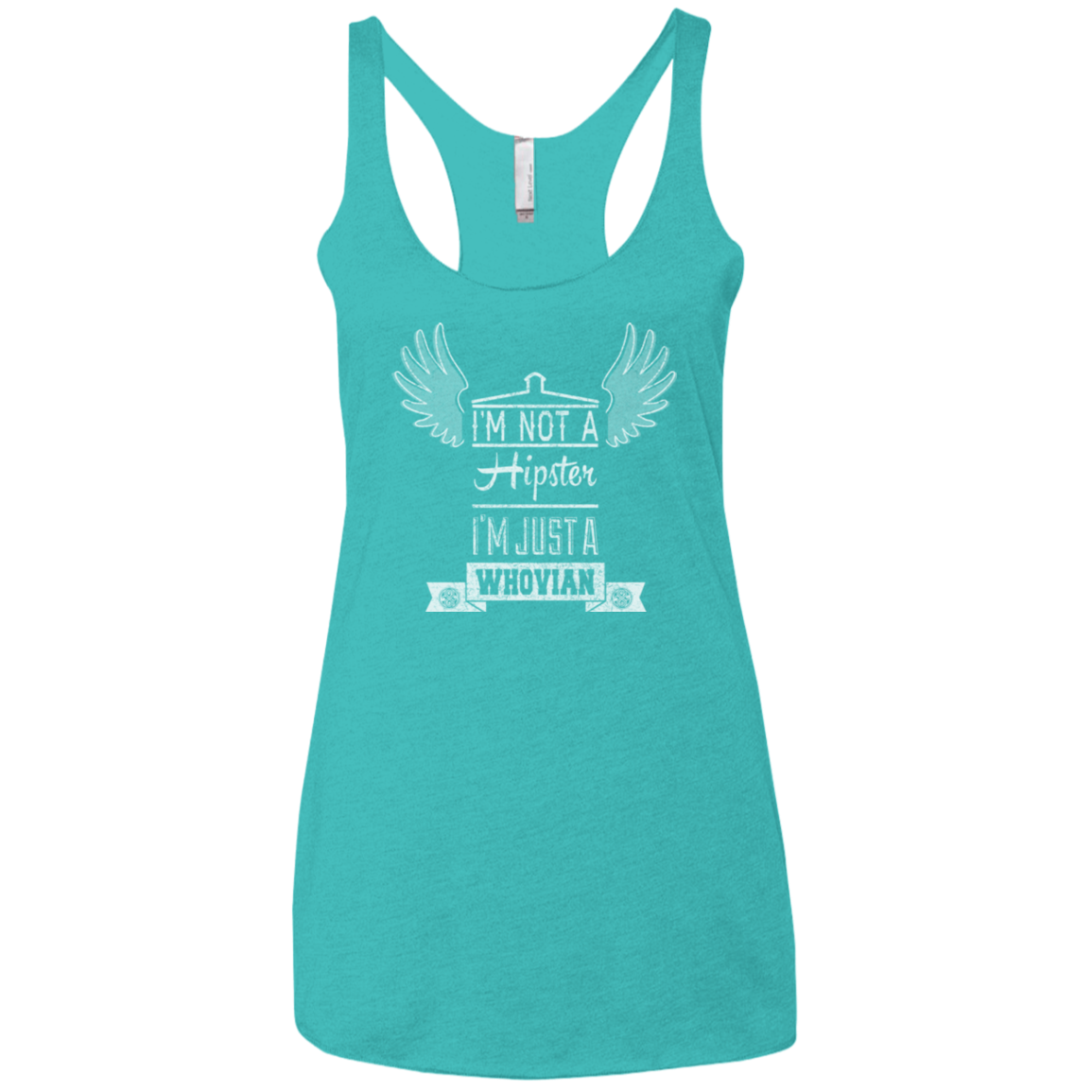Whovian Hipster Women's Triblend Racerback Tank
