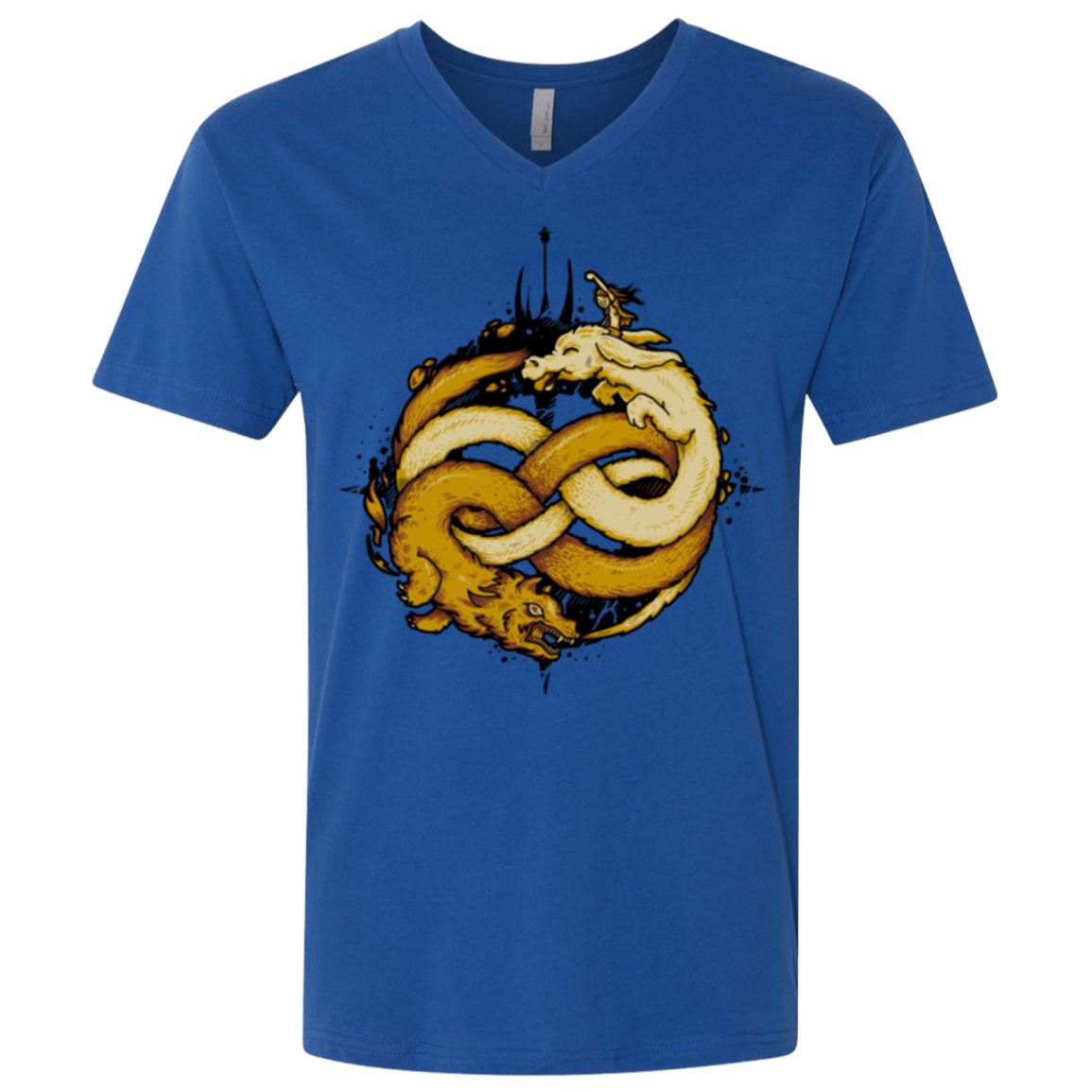 NEVERENDING FIGHT Men's Premium V-Neck