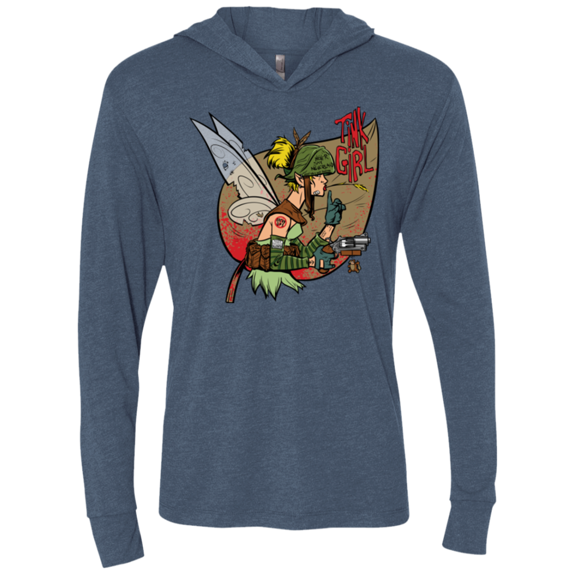Tink Girl Triblend Long Sleeve Hoodie Tee