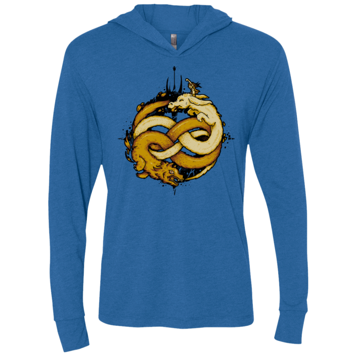 NEVERENDING FIGHT Triblend Long Sleeve Hoodie Tee