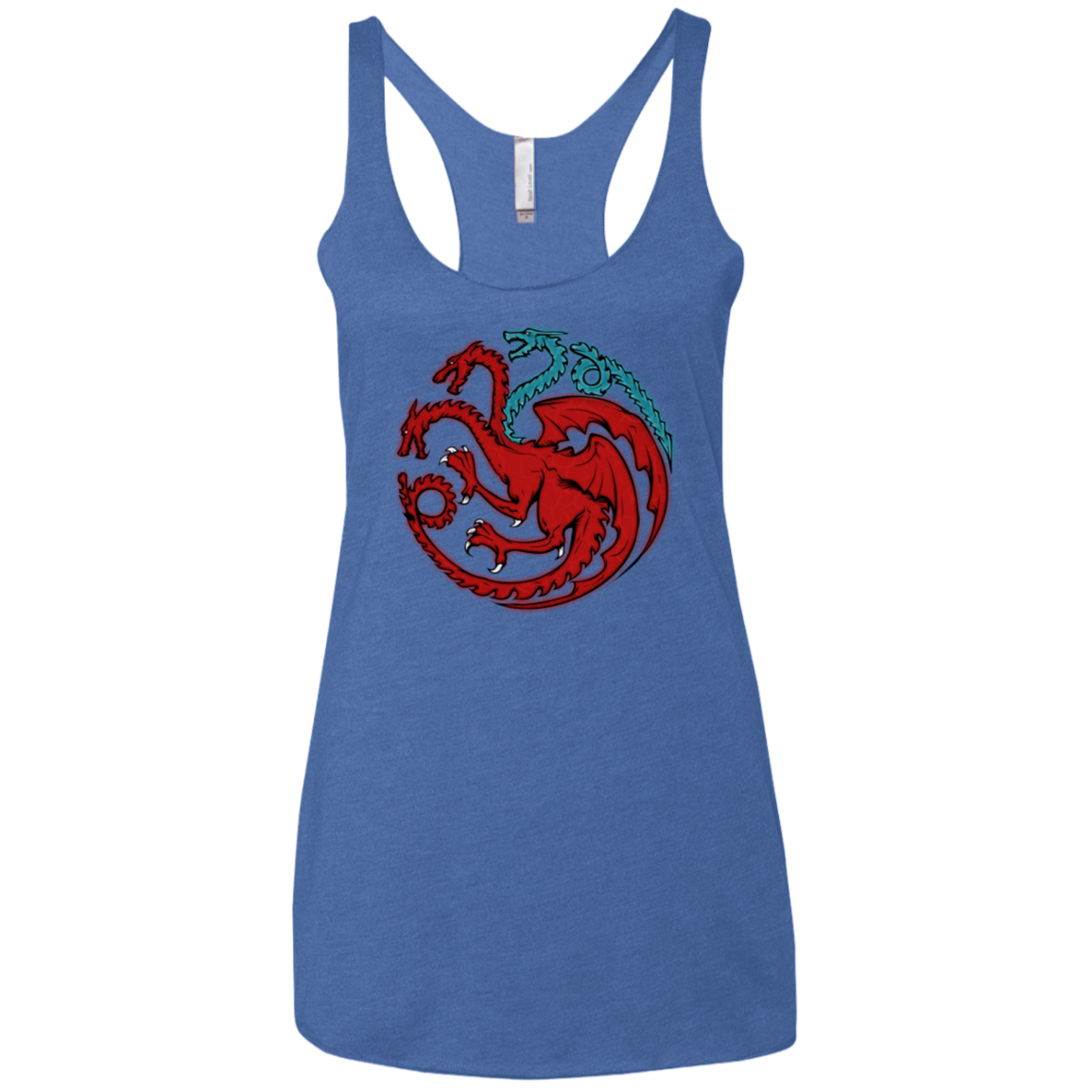 Trinity of fire and ice V2 Women's Triblend Racerback Tank