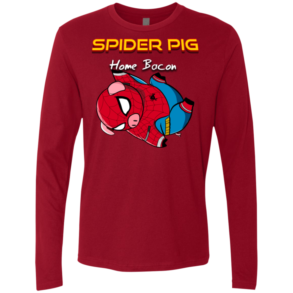 Spider Pig Hanging Men's Premium Long Sleeve