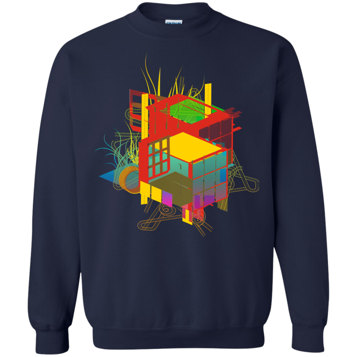 Rubik's Building Crewneck Sweatshirt
