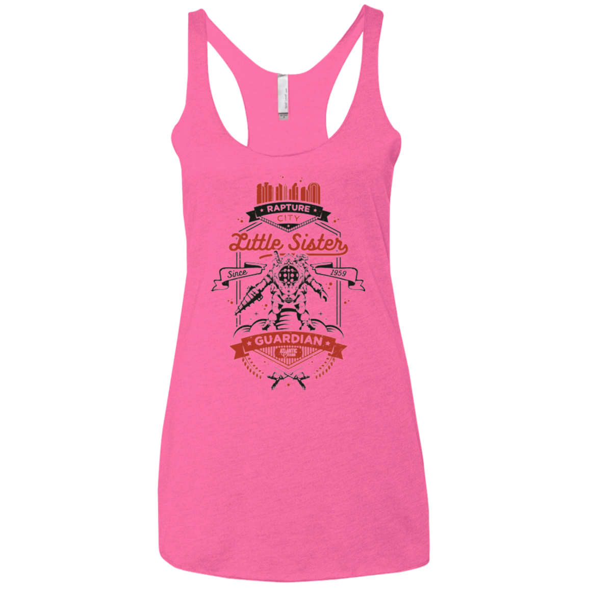 Little Sister Protector V2 Women's Triblend Racerback Tank