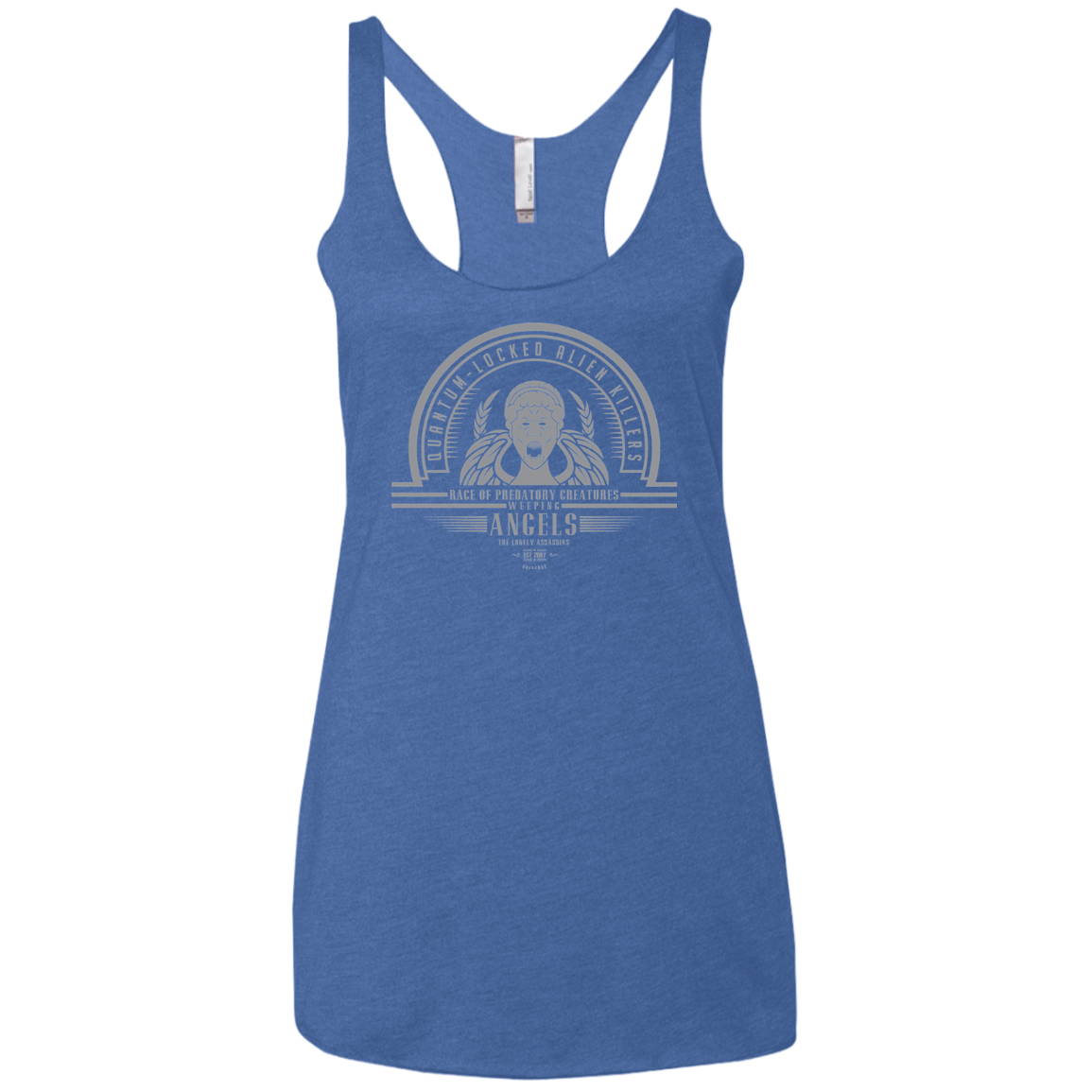 Who Villains Weeping Angels Women's Triblend Racerback Tank