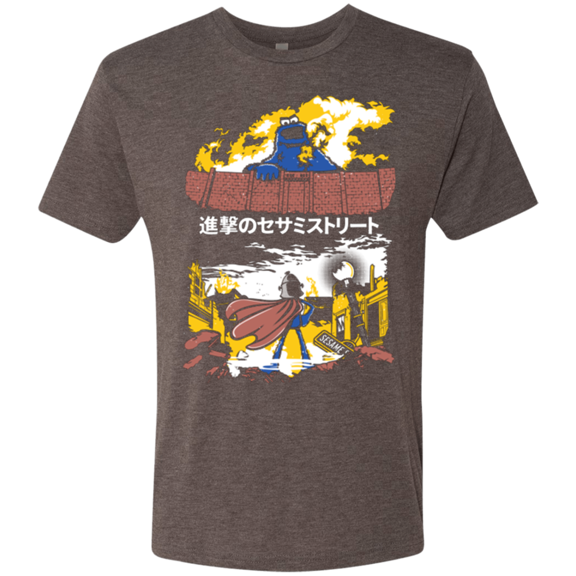 Attack on Sesame Street Men's Triblend T-Shirt