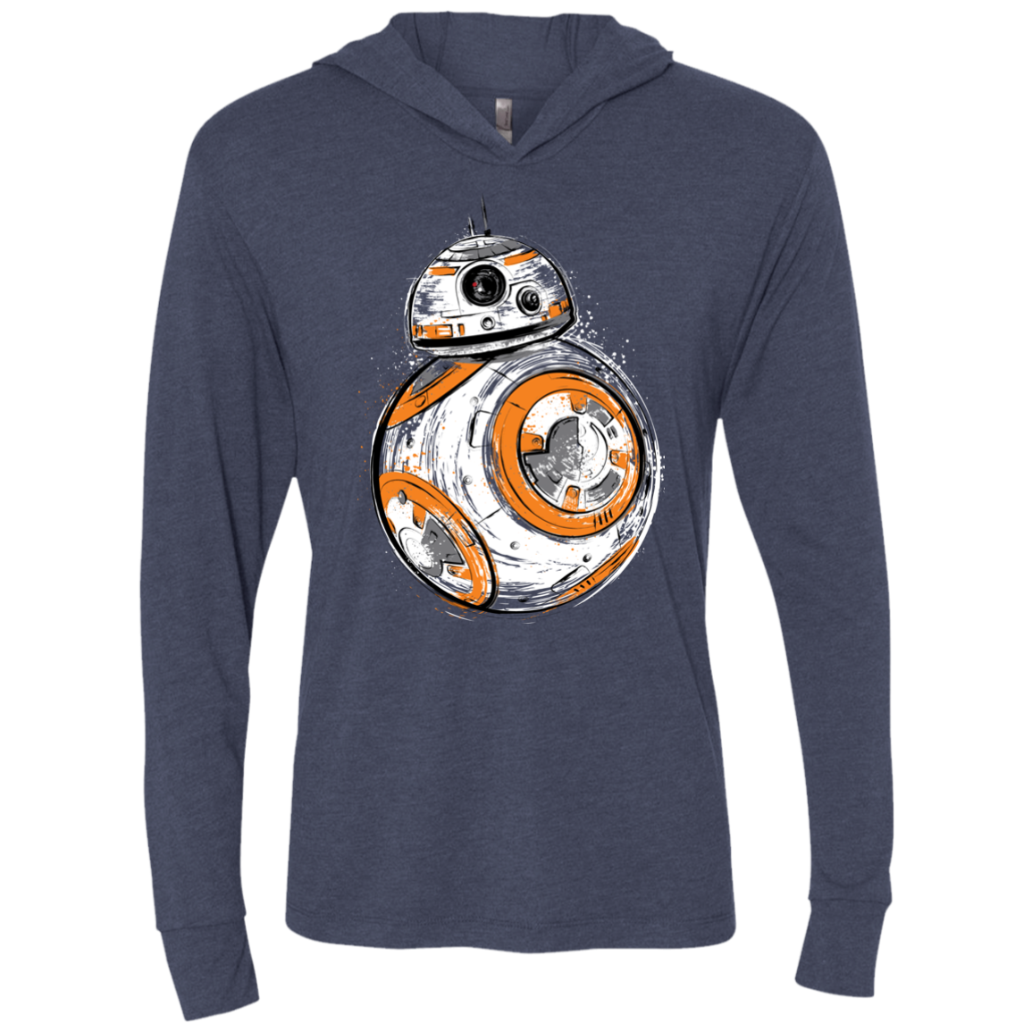 Astromech Droid Triblend Long Sleeve Hoodie Tee