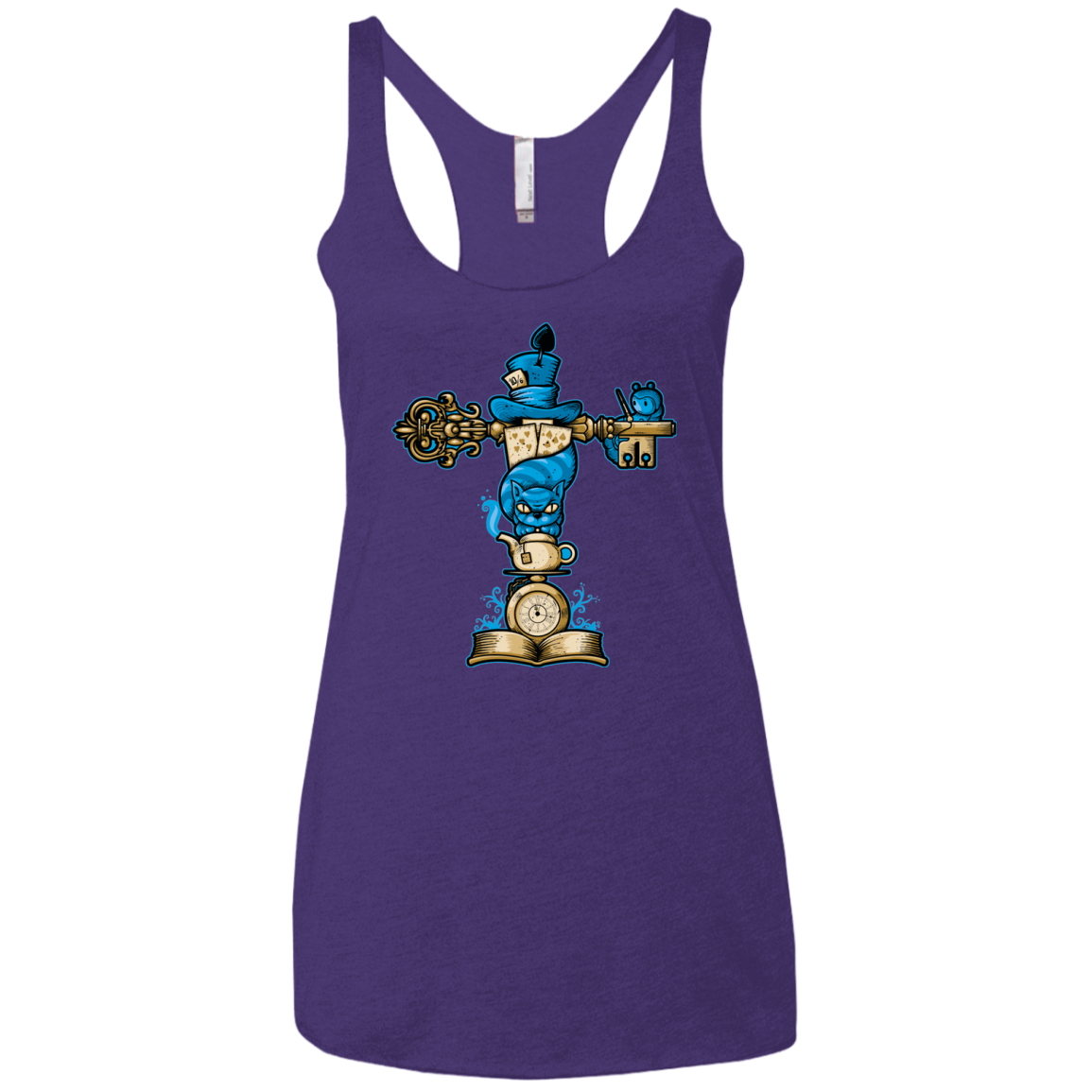 Wonderland Totem Women's Triblend Racerback Tank