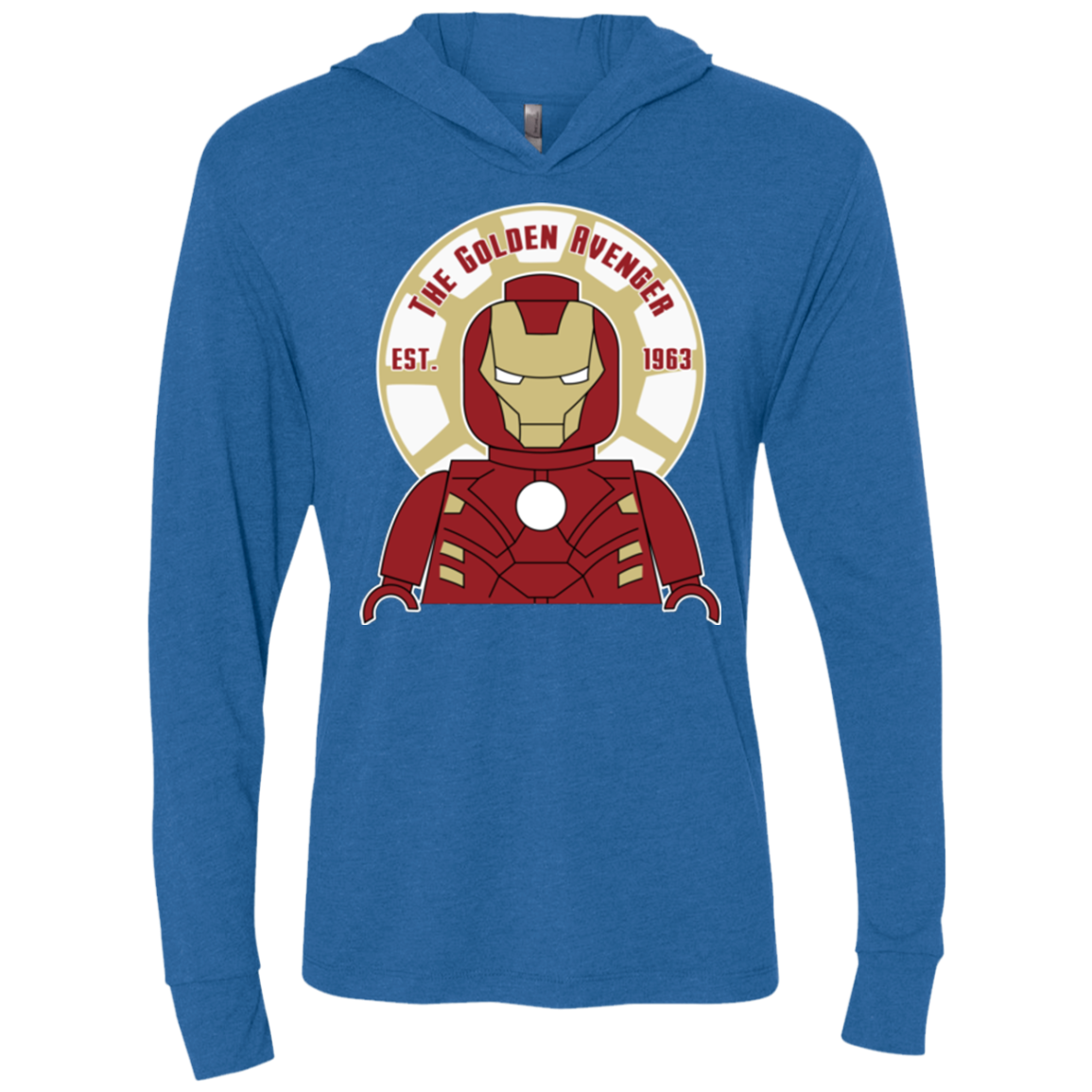 The Golden Avenger Triblend Long Sleeve Hoodie Tee