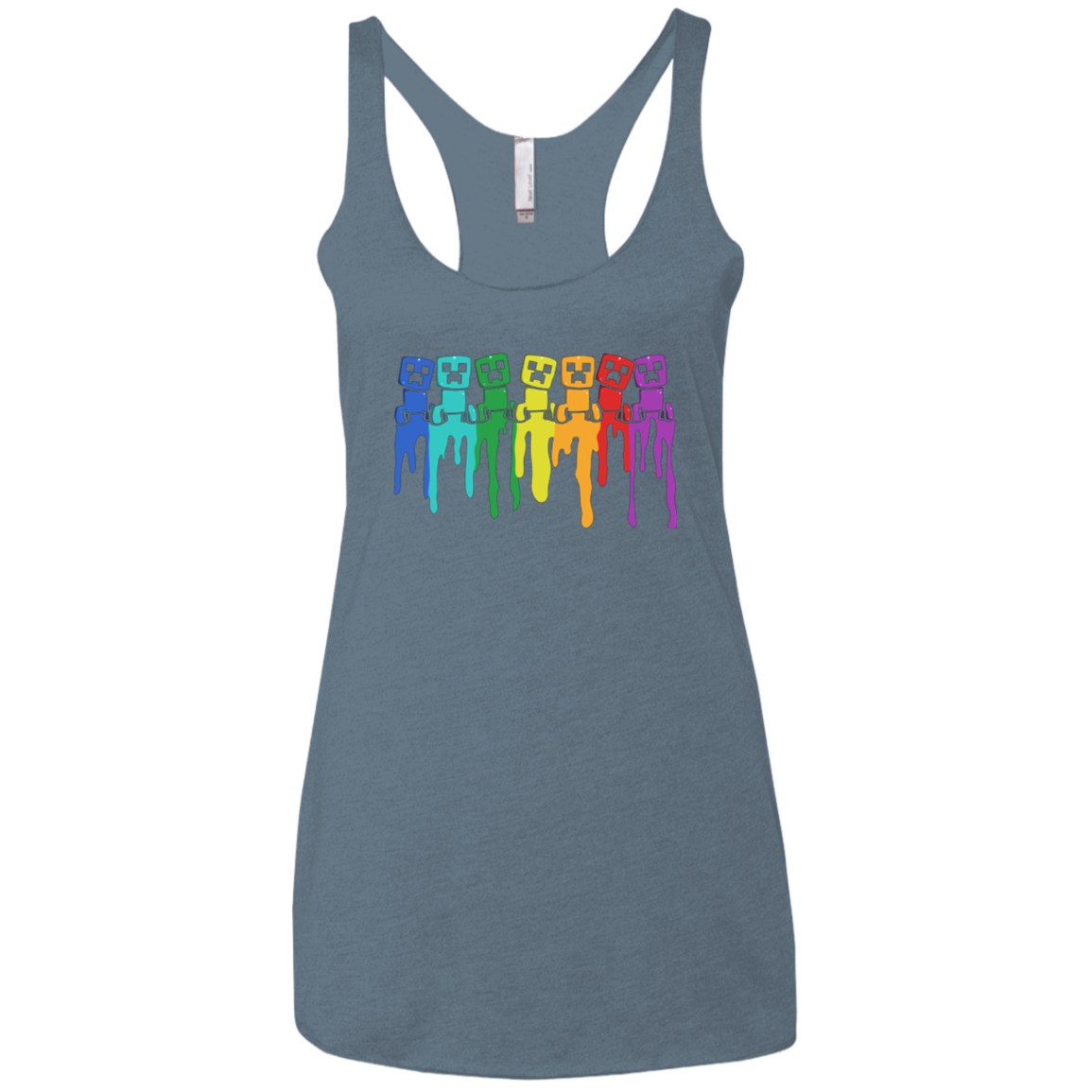 Rainbow Creeps Women's Triblend Racerback Tank