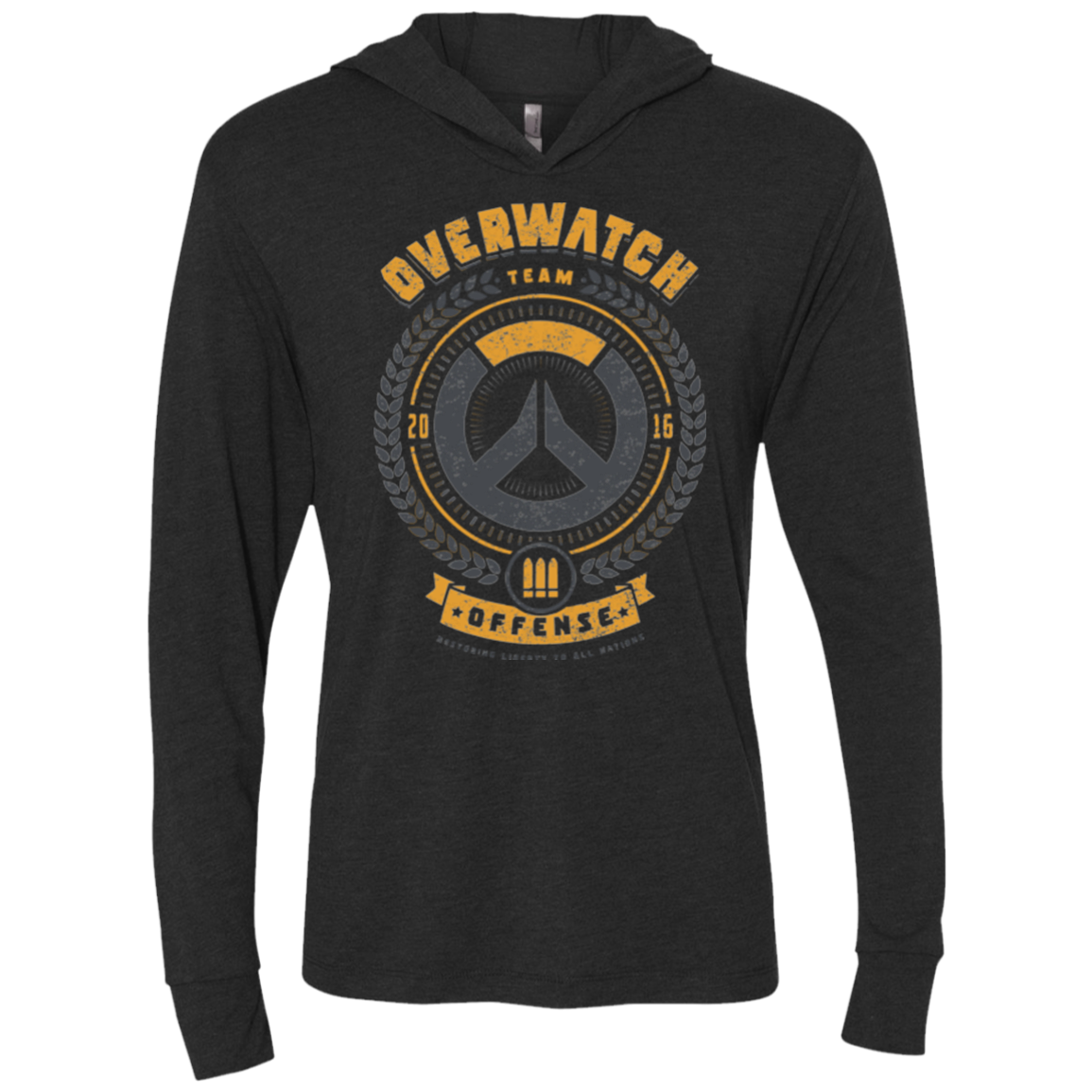 Offense Team Triblend Long Sleeve Hoodie Tee