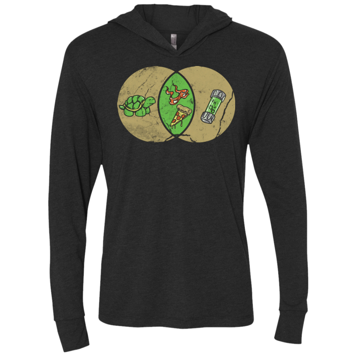 Mikey Diagram Triblend Long Sleeve Hoodie Tee