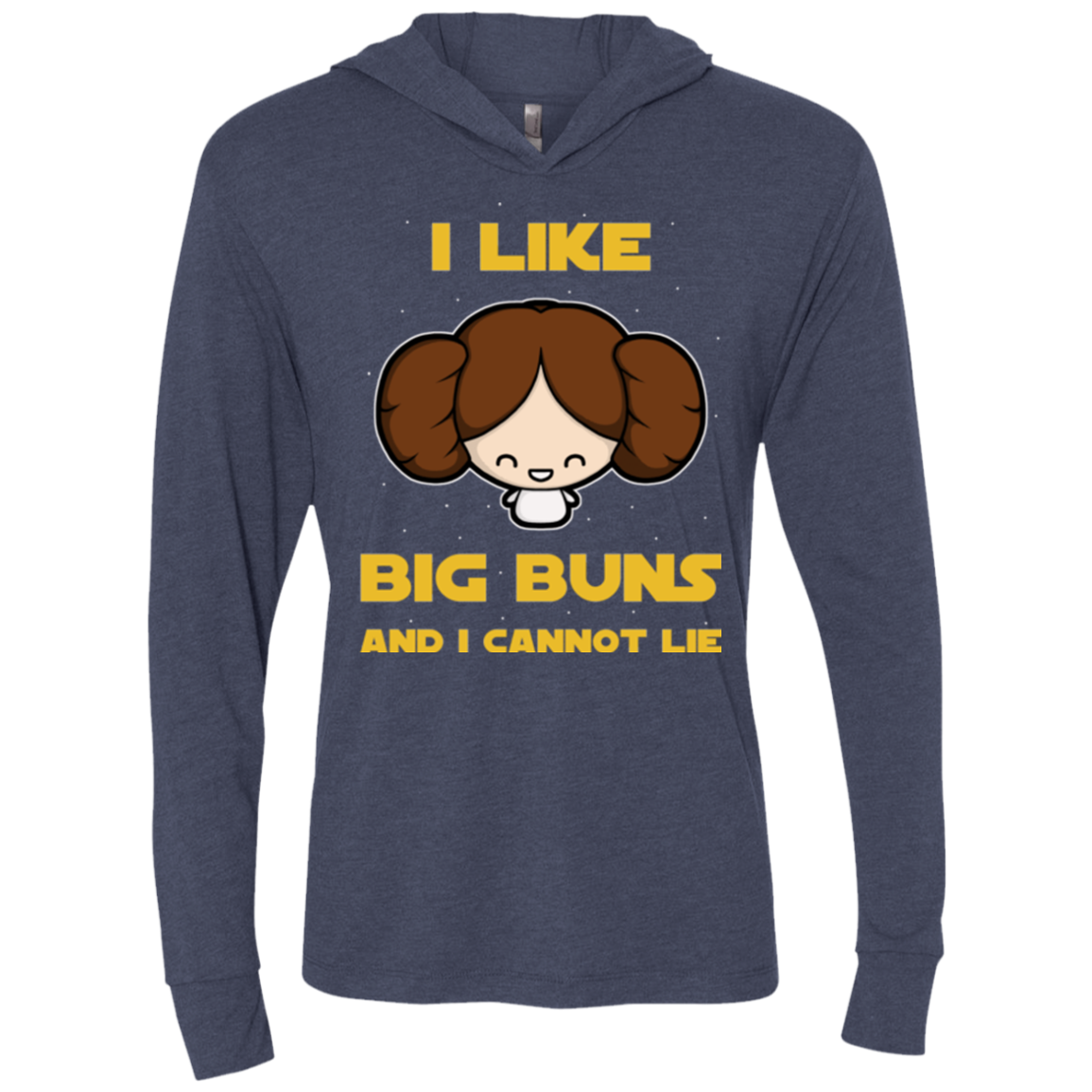 I Like Big Buns Triblend Long Sleeve Hoodie Tee