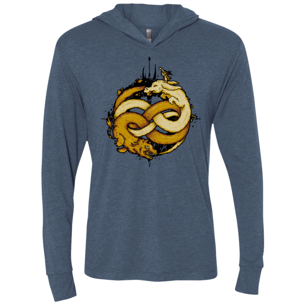 NEVERENDING FIGHT Triblend Long Sleeve Hoodie Tee