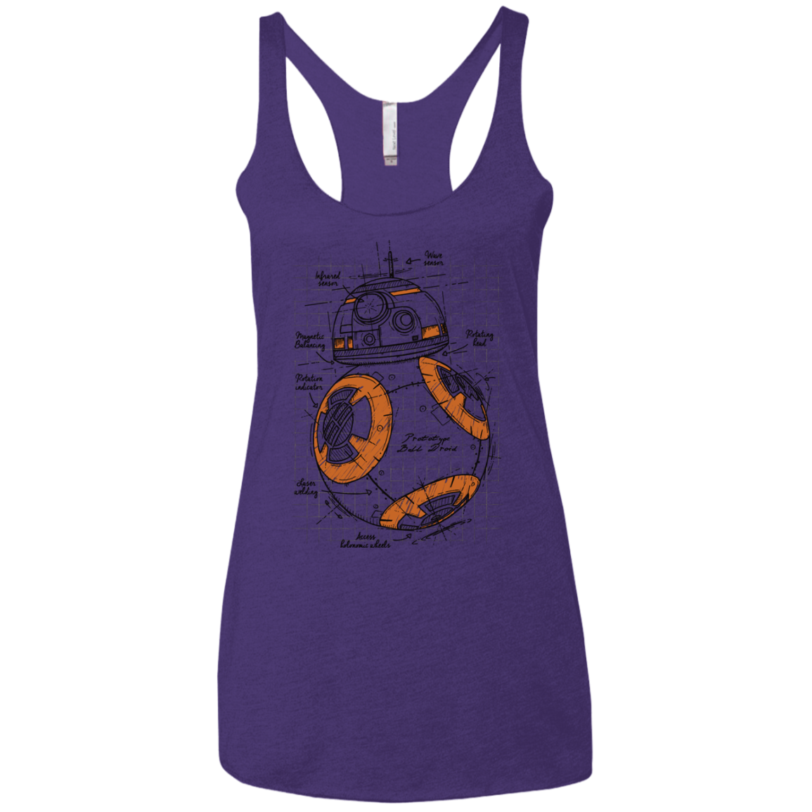 BB-8 Plan Women's Triblend Racerback Tank