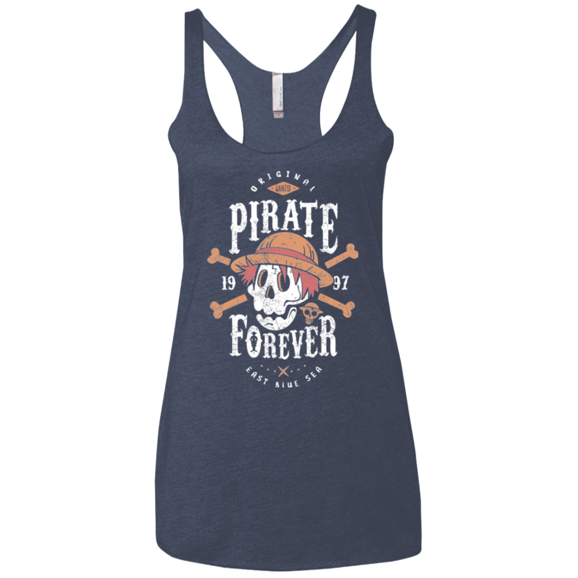 Wanted Pirate Forever Women's Triblend Racerback Tank