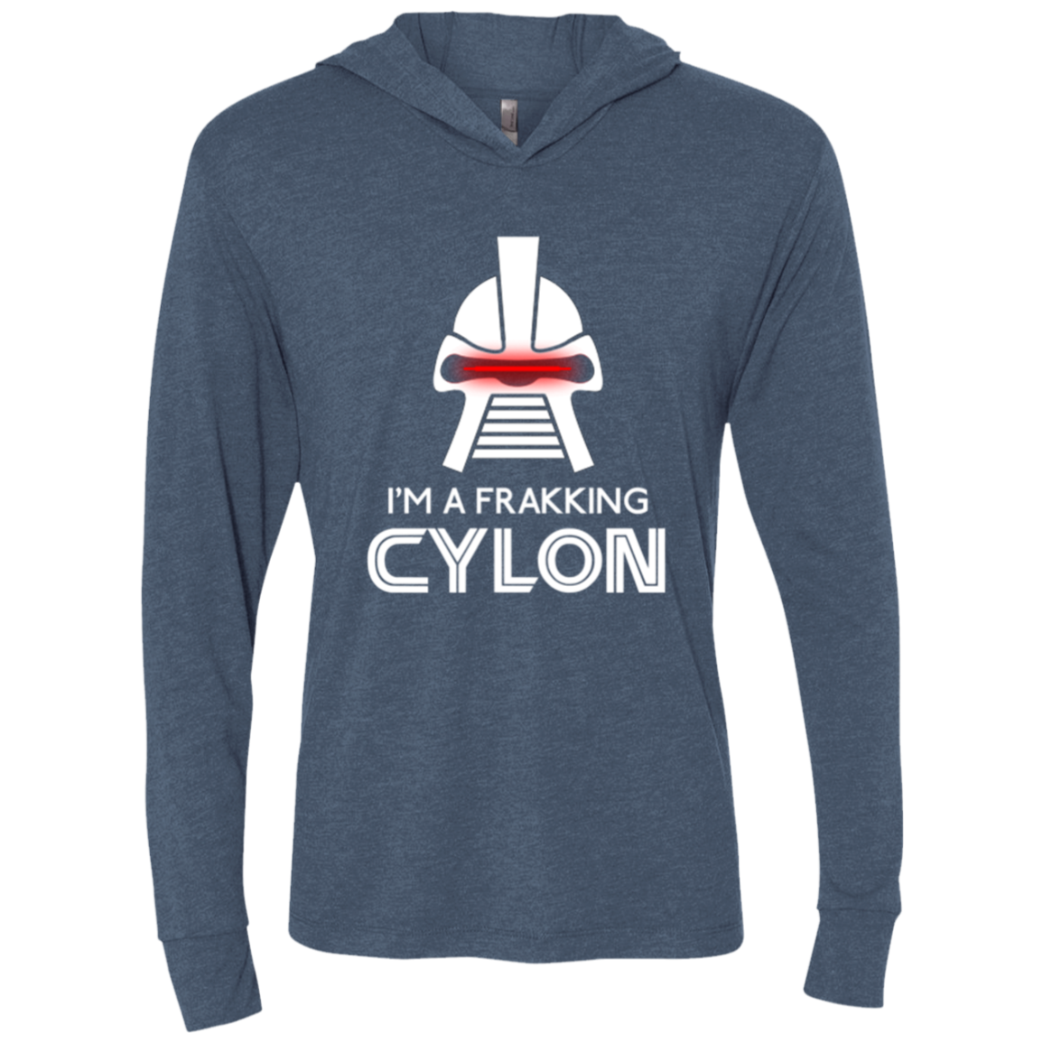 Frakking cylon Triblend Long Sleeve Hoodie Tee