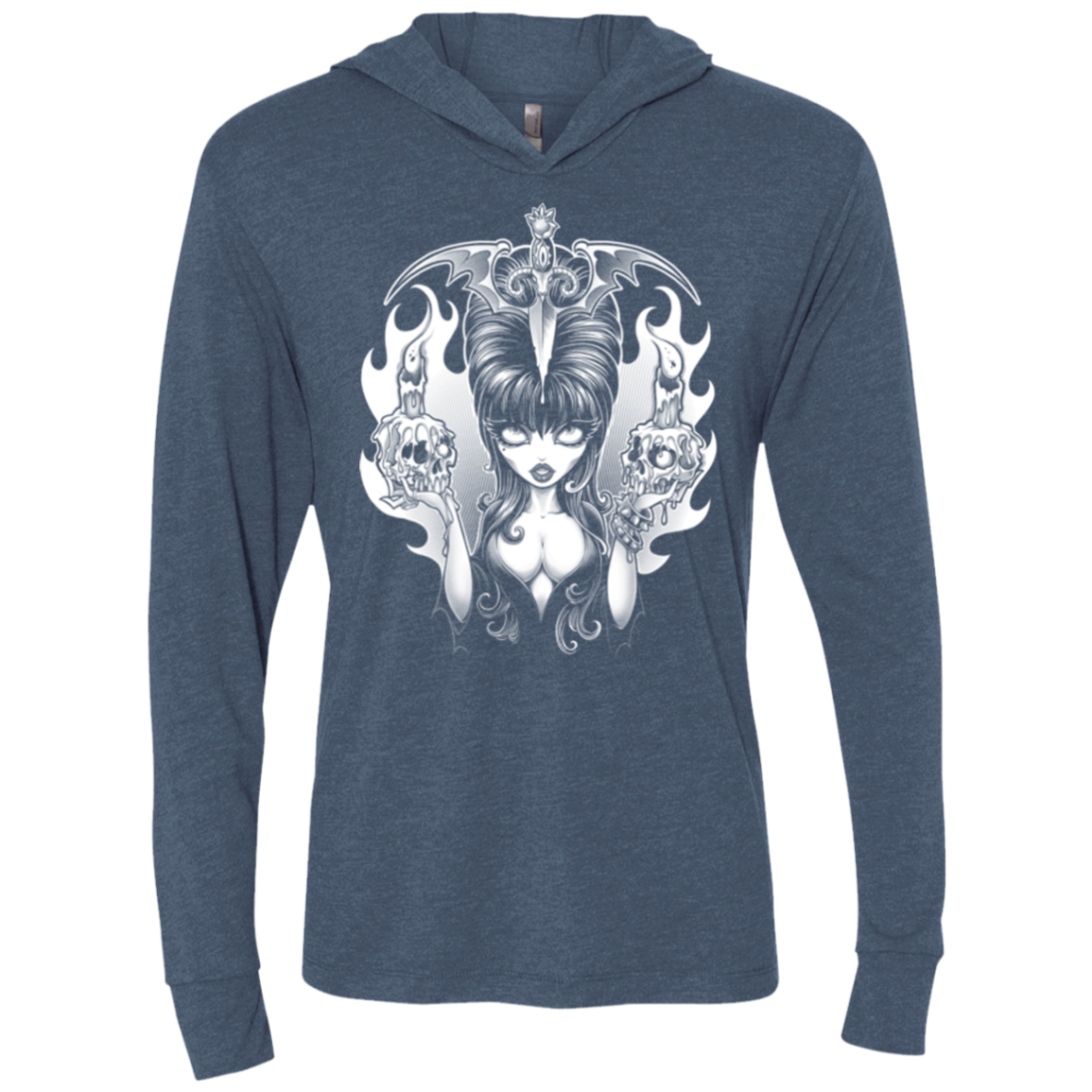 Dagger Of Darkness Triblend Long Sleeve Hoodie Tee