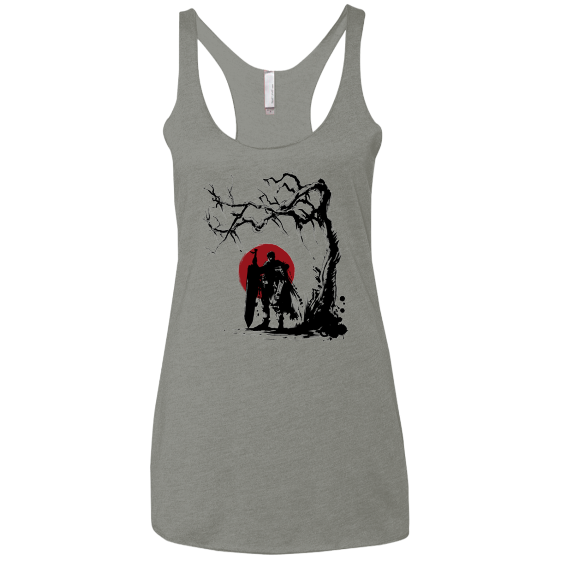 Black Swordsman under the sun Women's Triblend Racerback Tank
